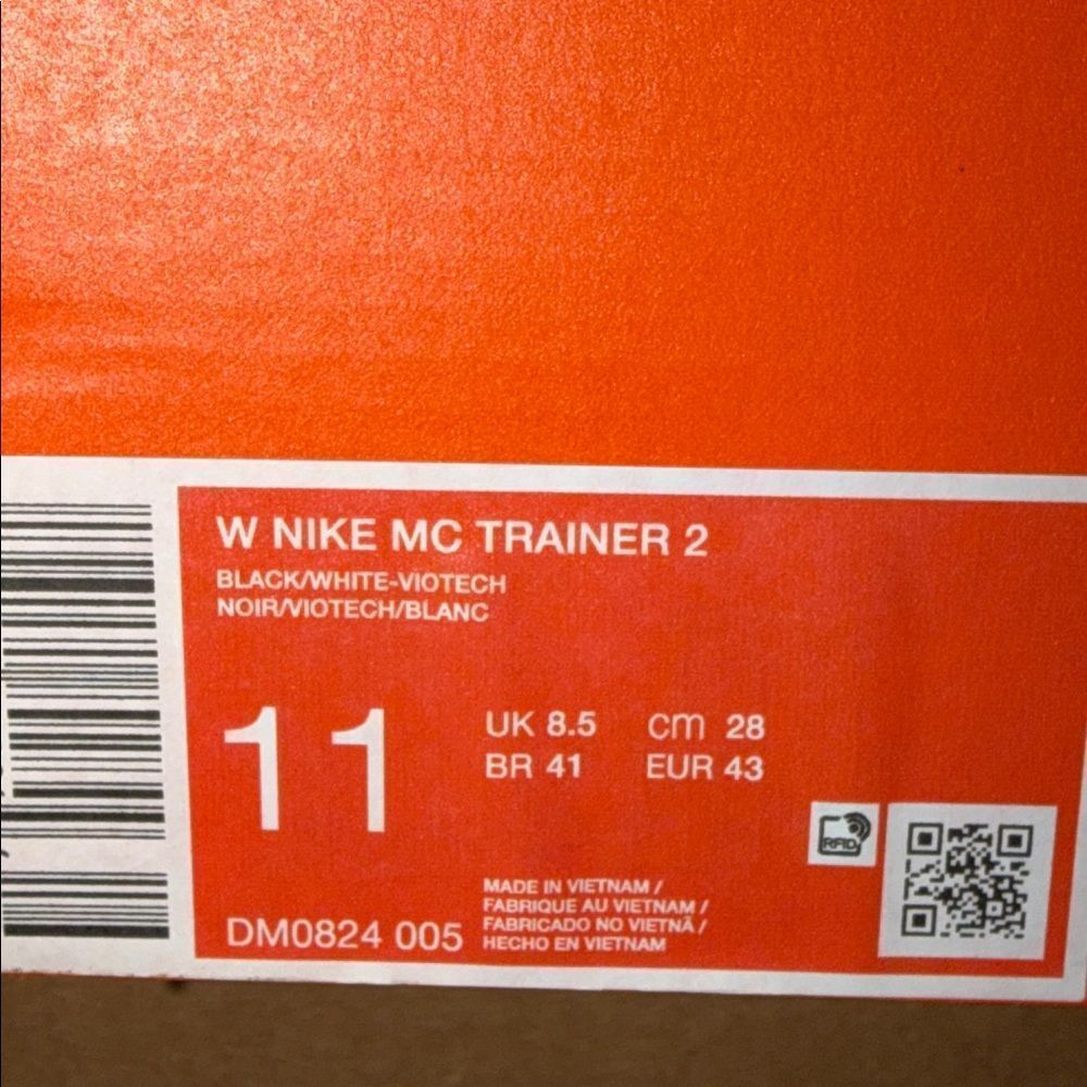Nike MC Trainer 2 Black White Viotech Purple DM0824-006 Women’s Size 11 - Picture 6 of 6